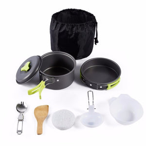 All-In-One 8-Piece Portable Outdoor Cookware Set