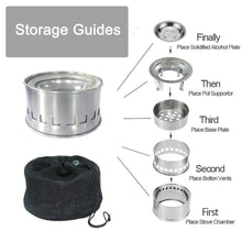 Load image into Gallery viewer, Portable Stainless Steel Wood Burning Camping Stove